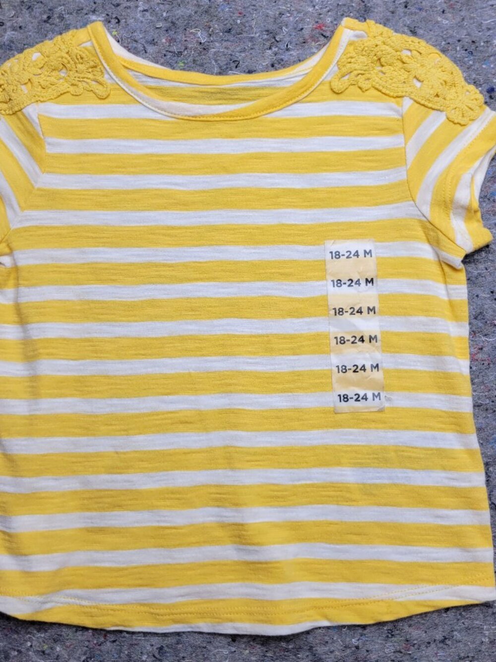 Infant shirt, Old Navy, size 18/24 months, yellow and white, new